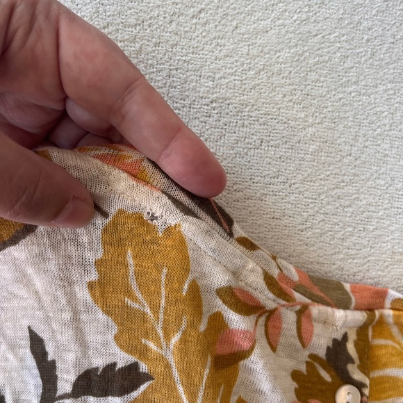 Rachel Zoe Linen Floral Print Sleeveless Top S - Picture 8 of 8